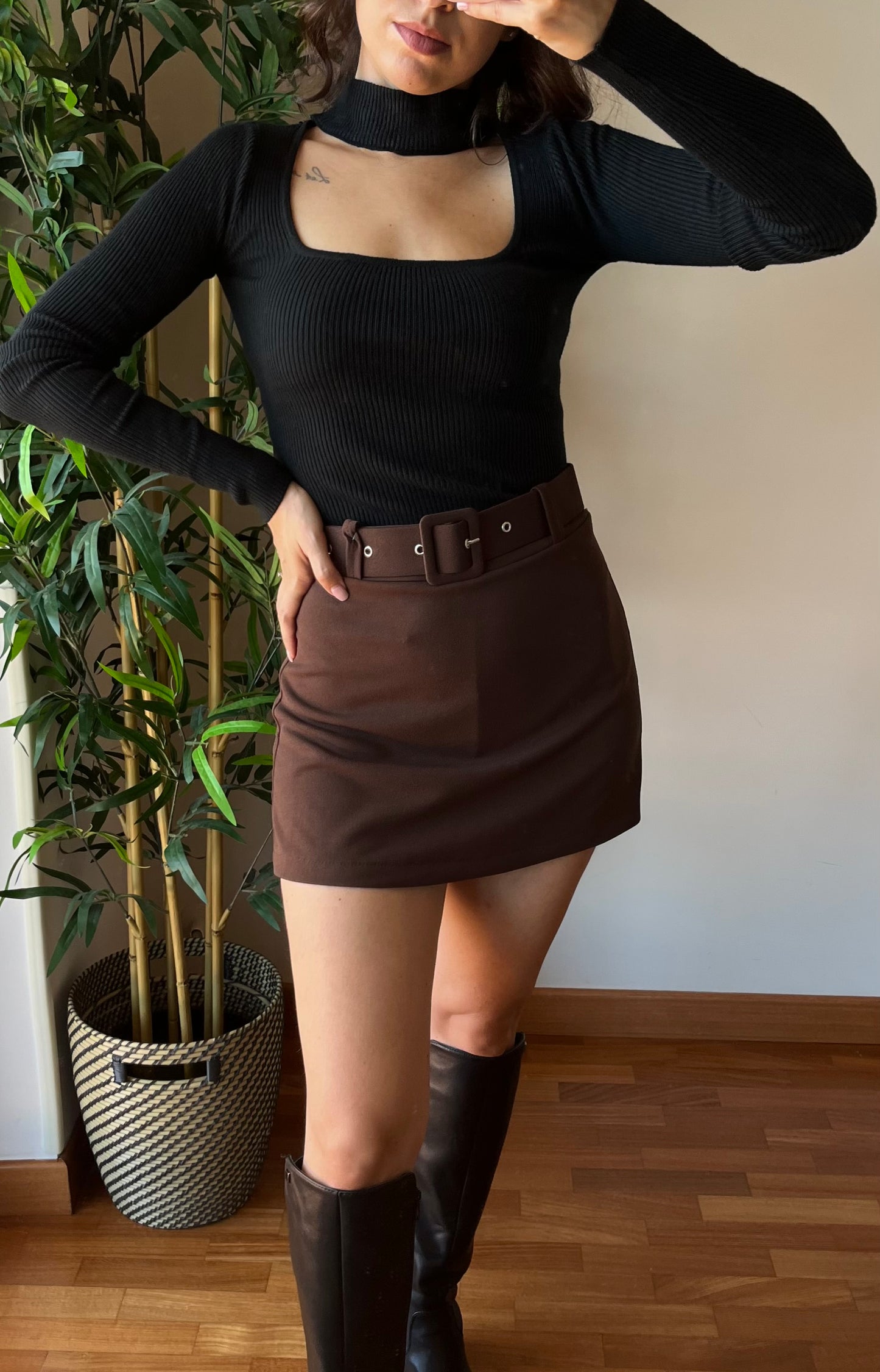 Gonna pantaloncino con cintura
