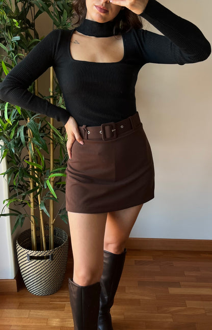Gonna pantaloncino con cintura