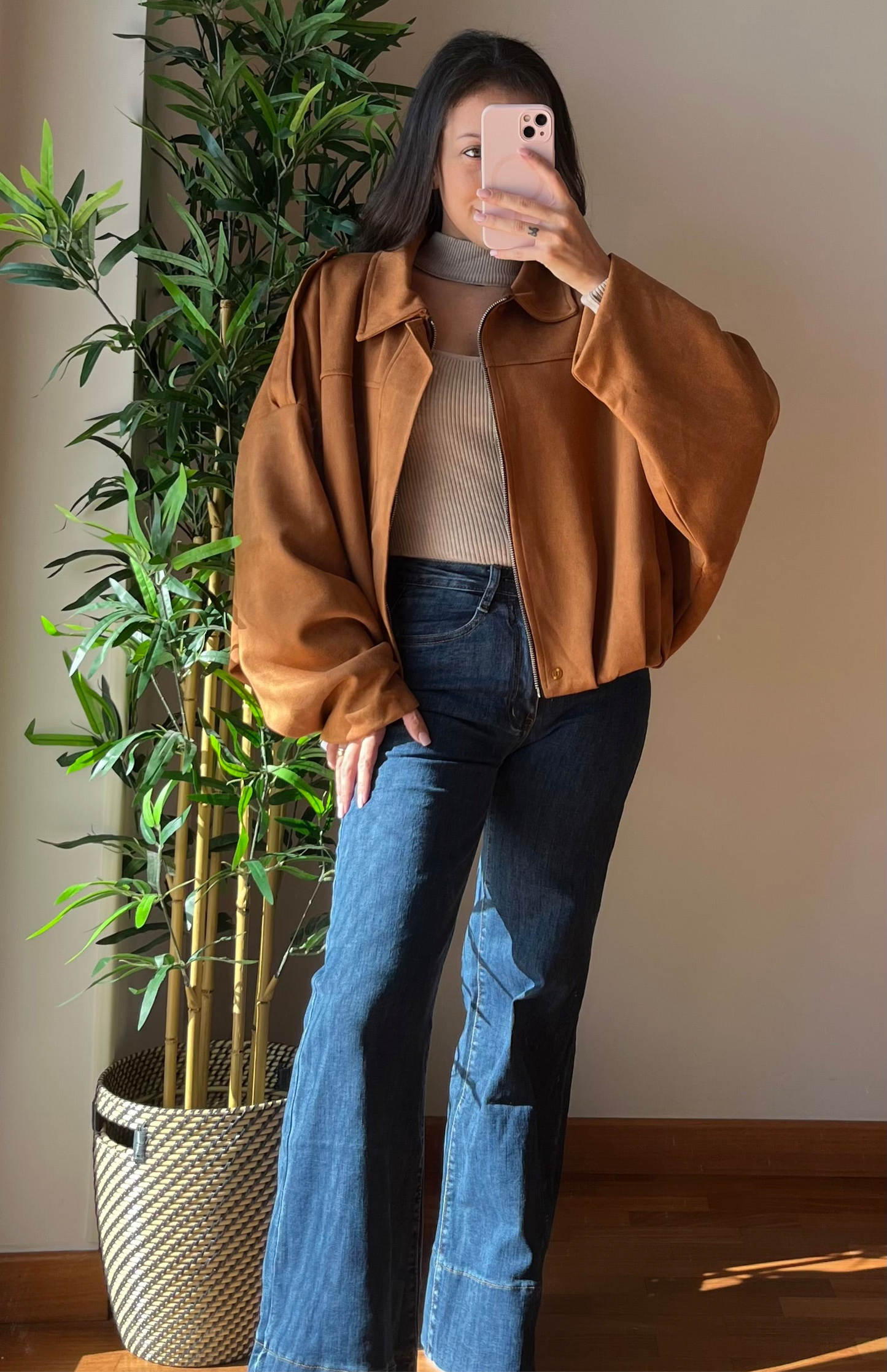 Giubbino scamosciato morbido